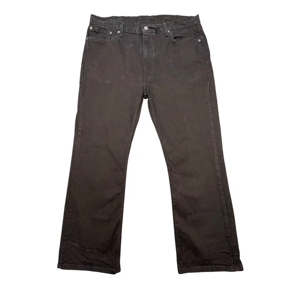 Levi's Black 527 Slim Bootcut Jeans Mens 40x30